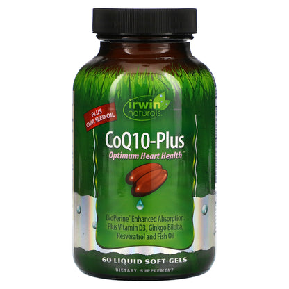 Irwin Naturals, CoQ10-Plus, 60 Liquid Soft-Gels