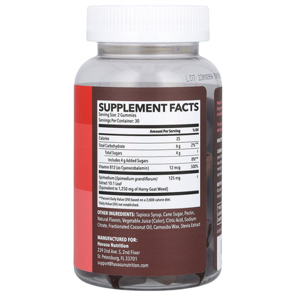 Havasu Nutrition, Horny Goat Weed Gummies, Raspberry , 60 Gummies