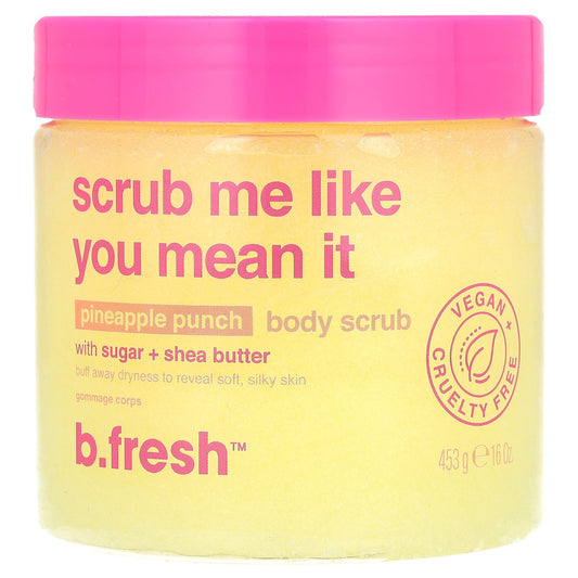 b.fresh, Body Scrub With Sugar & Shea Butter, Pineapple Punch, 16 oz (453 g)