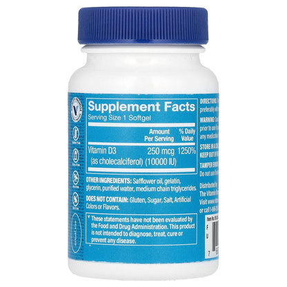 The Vitamin Shoppe, Vitamin D3, 250 mcg (10,000 IU), 100 Softgels