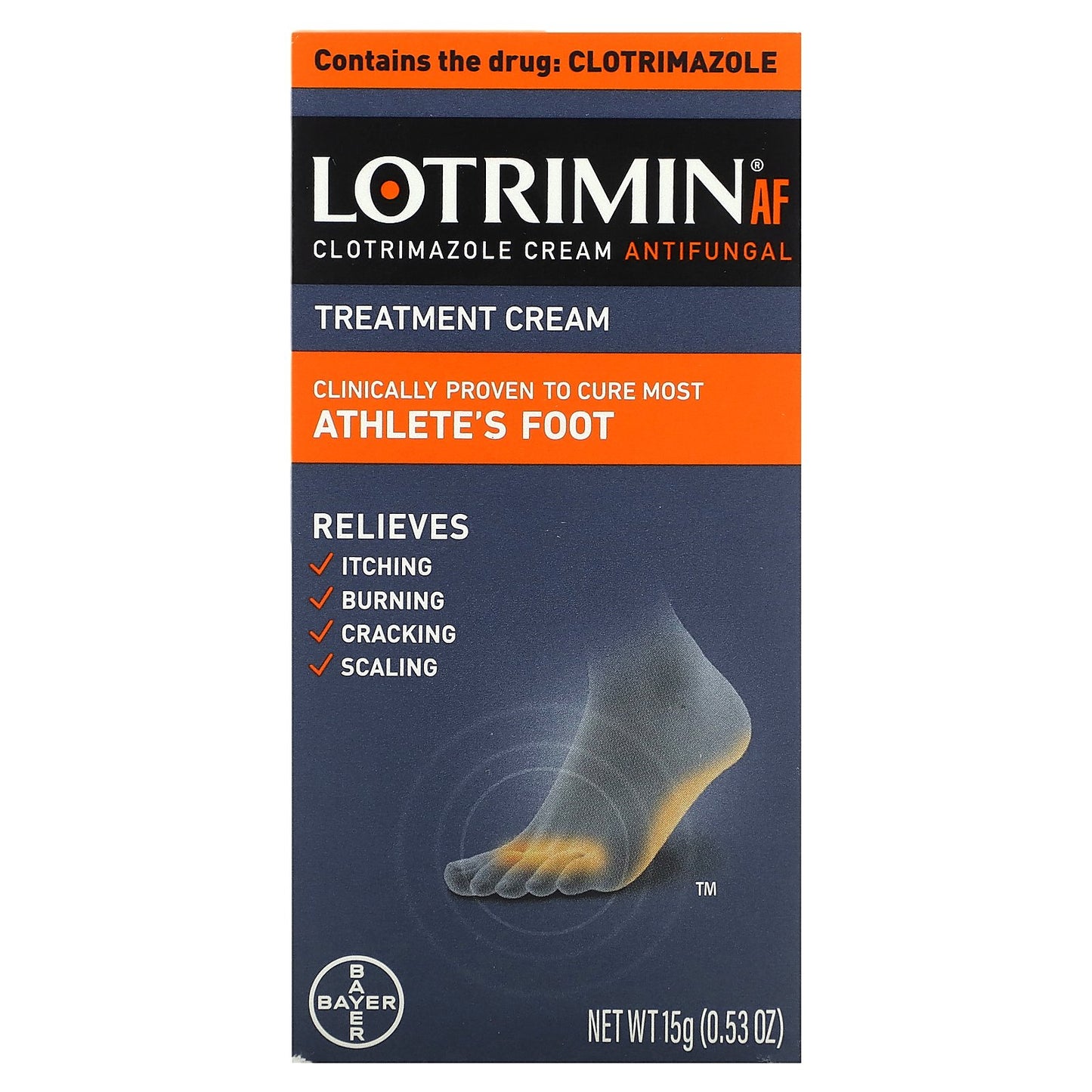 Lotrimin, Athlete's Foot Antifungal Cream, 0.53 oz (15 g)