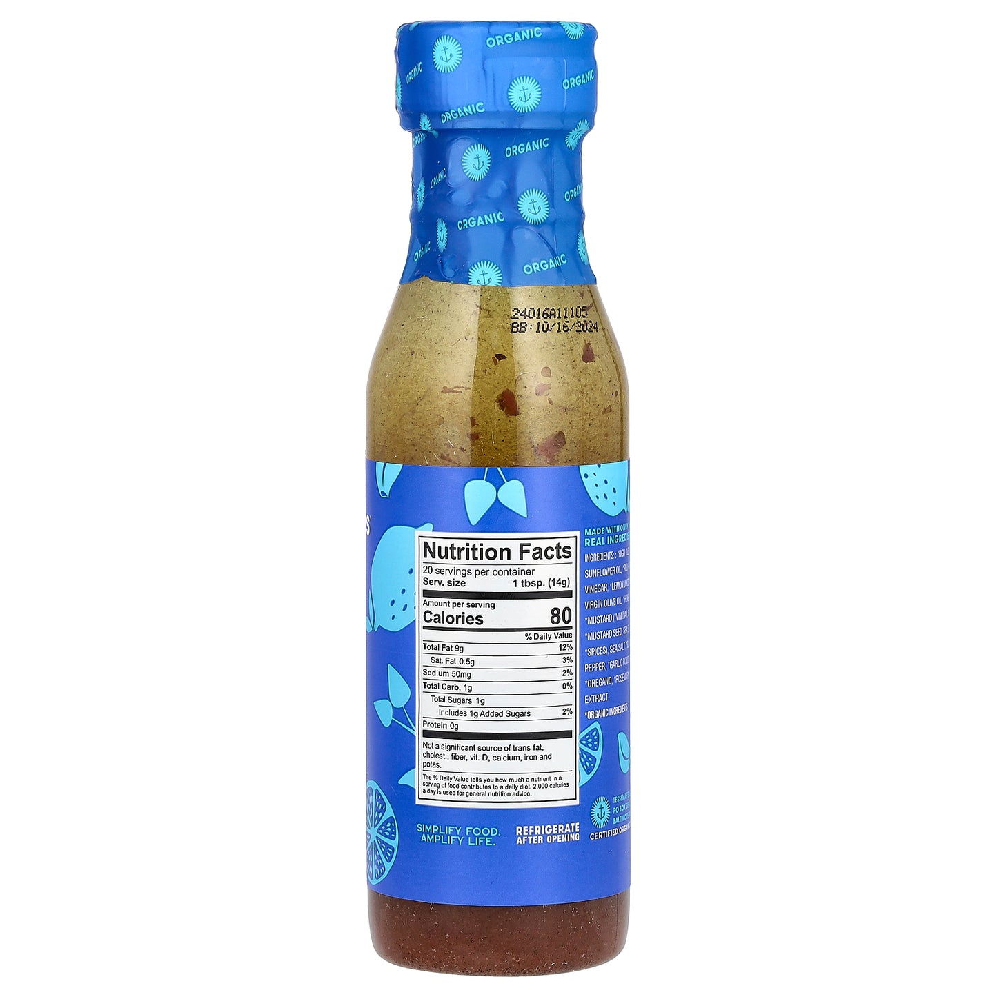 Tessemae's, Pantry, Organic Dressing & Marinade, Classic Greek, 10 fl oz (296 ml)