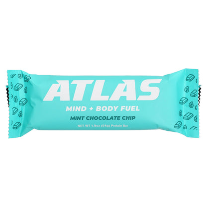 Atlas Bar, Grass-Fed Whey Protein Bar, Mint Chocolate Chip, 12 Bars, 1.9 oz (54 g) Each