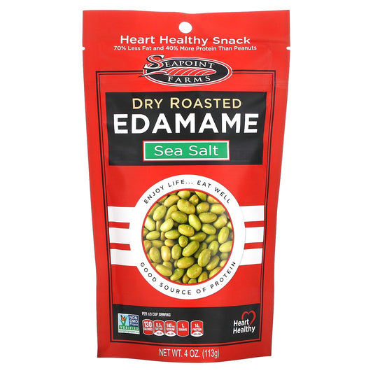 Seapoint Farms, Dry Roasted Edamame, Sea Salt, 4 oz (113 g)