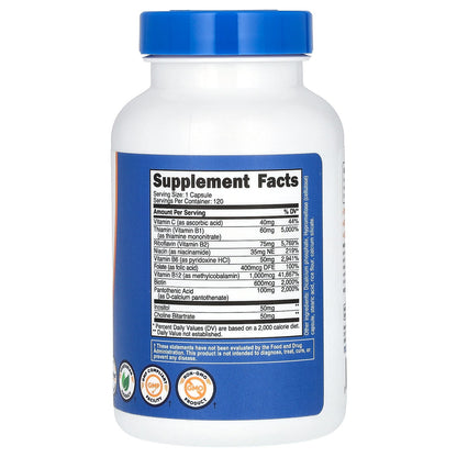 Nutricost, Vitamin B Complex, 462 mg, 120 Capsules