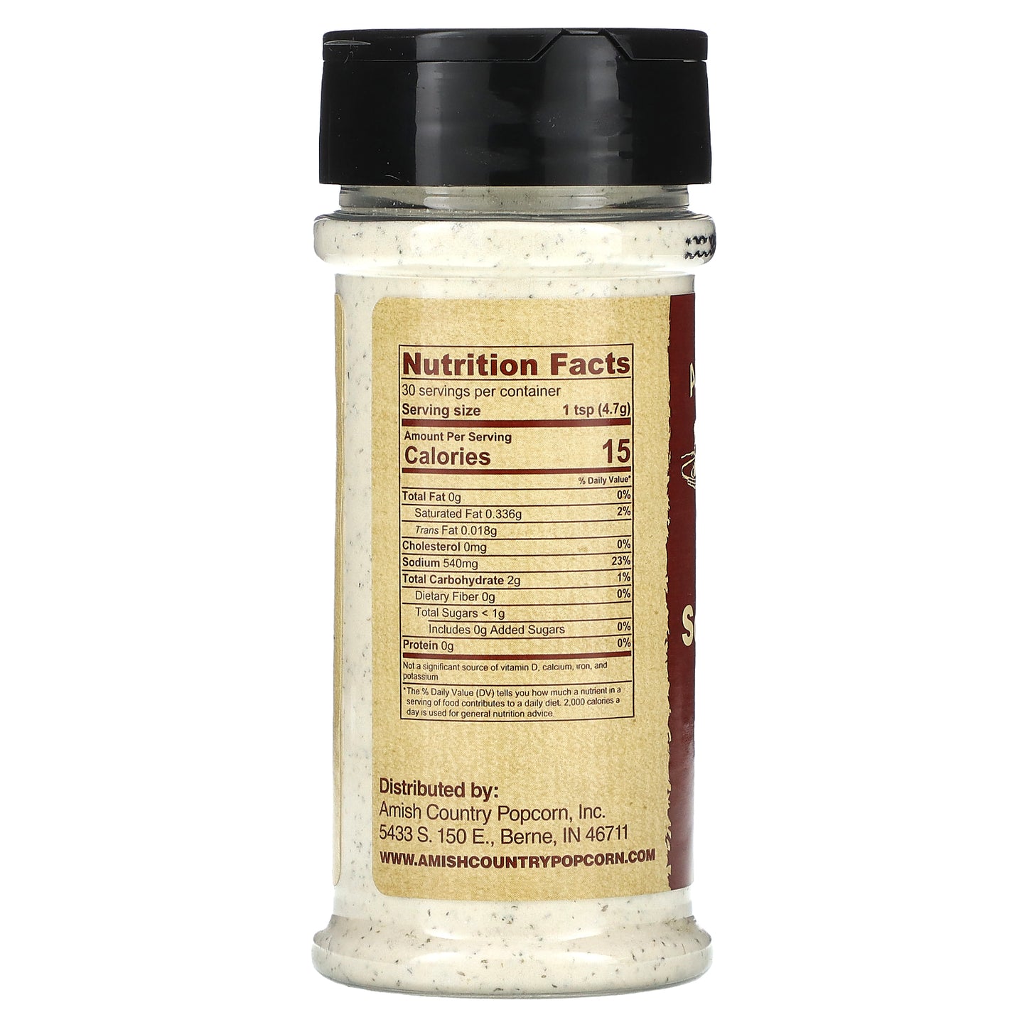 Amish Country Popcorn, Popcorn Seasoning, Sour Cream & Onion, 5 oz (142 g)