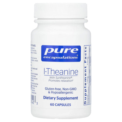 Pure Encapsulations, L-Theanine, 60 Capsules (200 mg per Capsule)