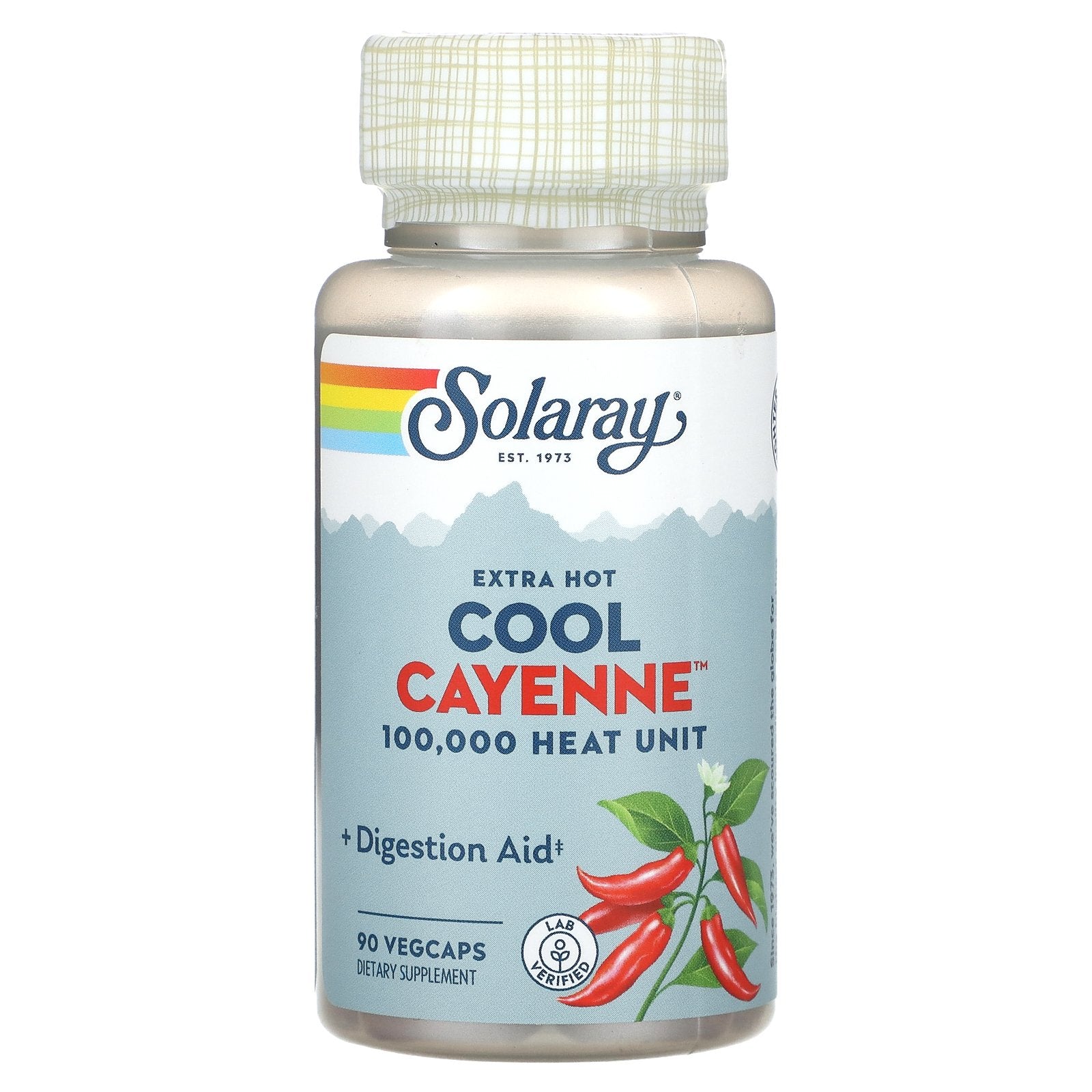 Solaray, Extra Hot Cool Cayenne, 90 VegCaps (300 mg per VegCap)