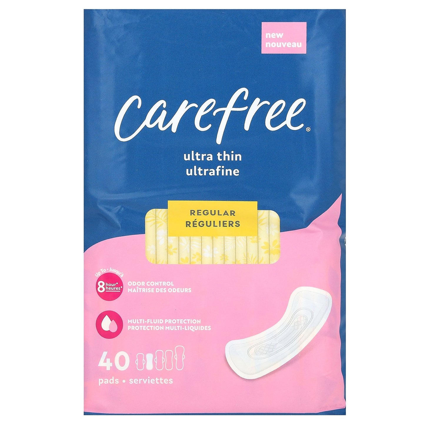 Carefree, Ultra Thin, Regular, 40 Pads