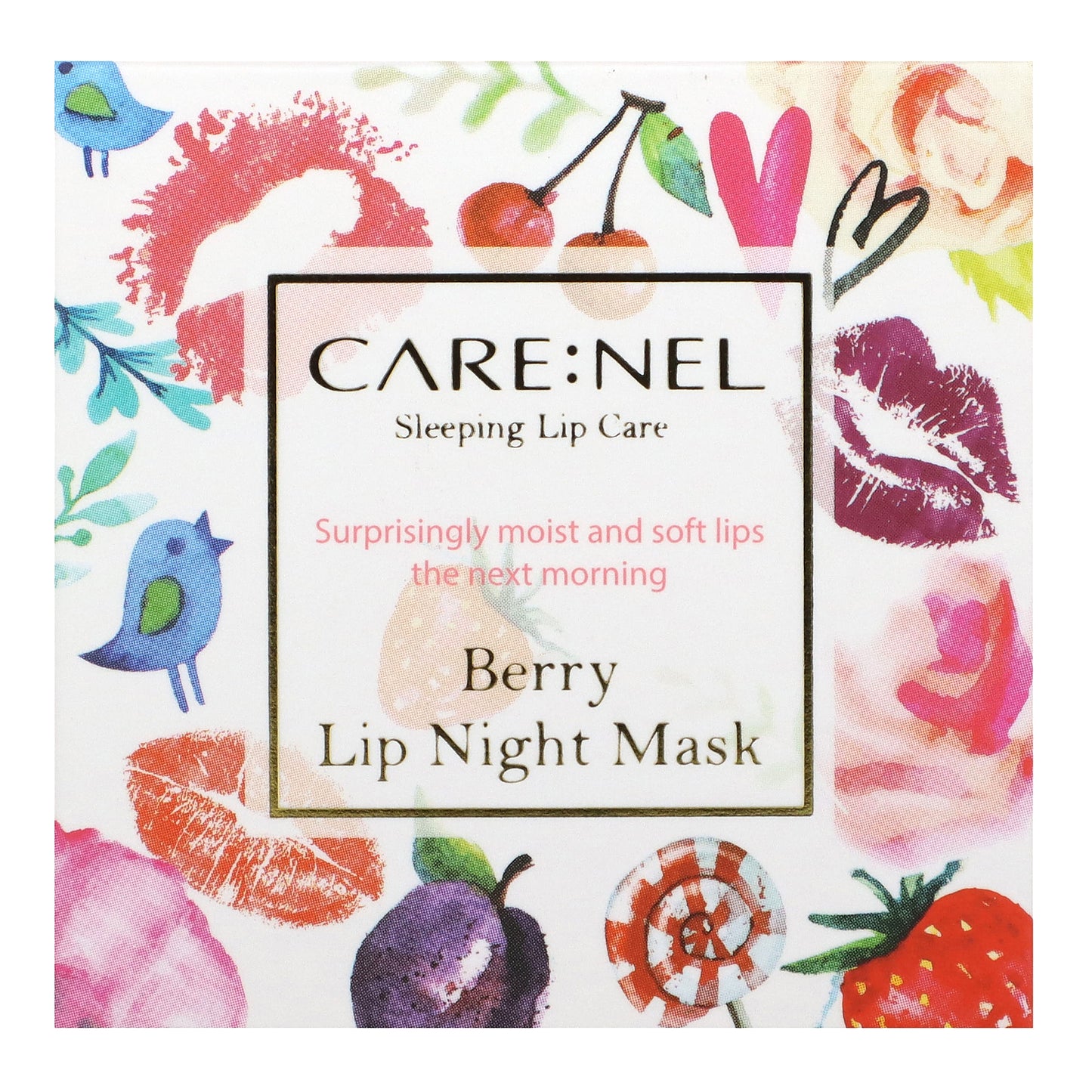 Care:Nel, Lip Night Mask, Berry, 23 g