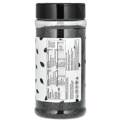 Foods Alive, Organic Black Sesame Seed Shaker Jar, 8 oz (227 g)
