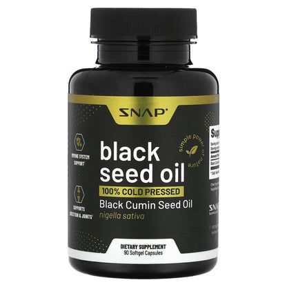 Snap Supplements, Black Seed Oil, 500 mg, 90 Softgel Capsules