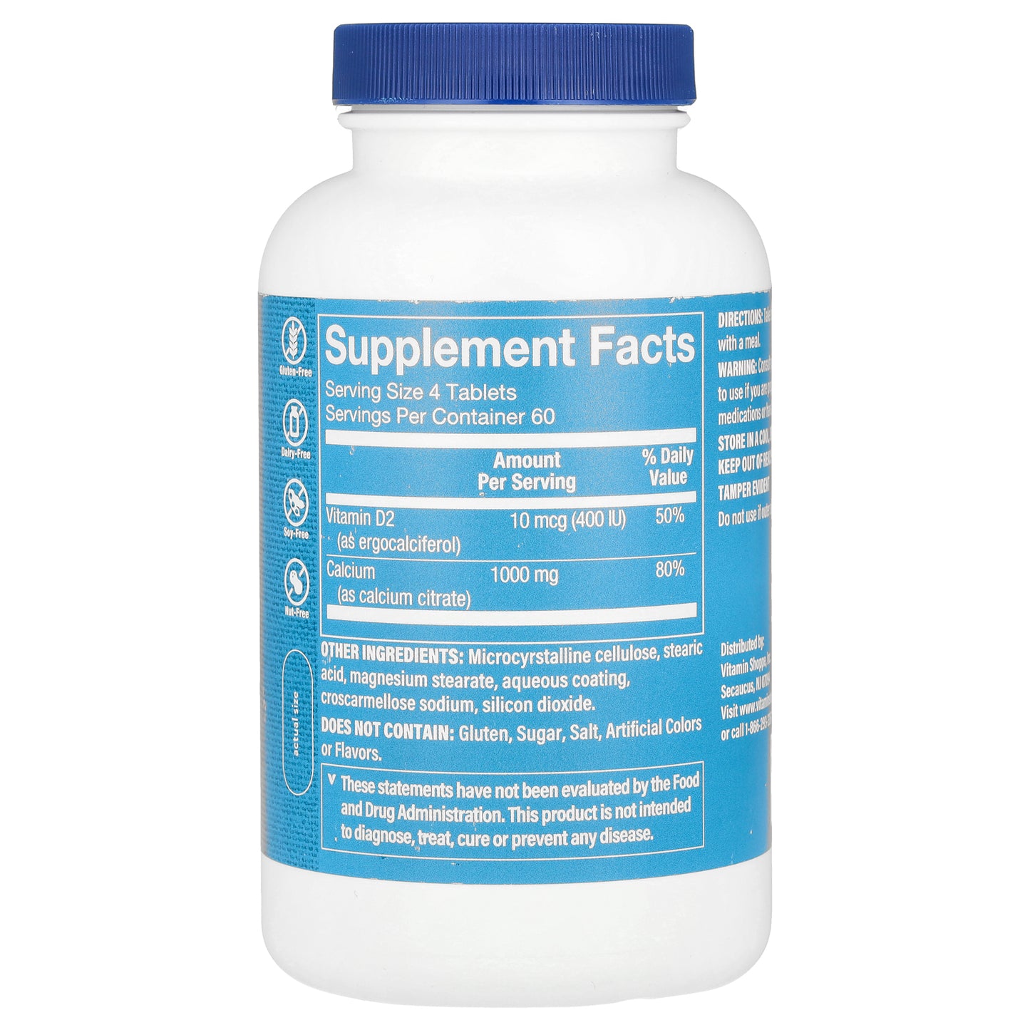 The Vitamin Shoppe, Calcium Citrate Plus Vitamin D, 240 Tablets