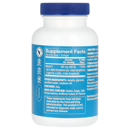 The Vitamin Shoppe, Vitamin E, 268 mg (400 IU), 240 Softgels