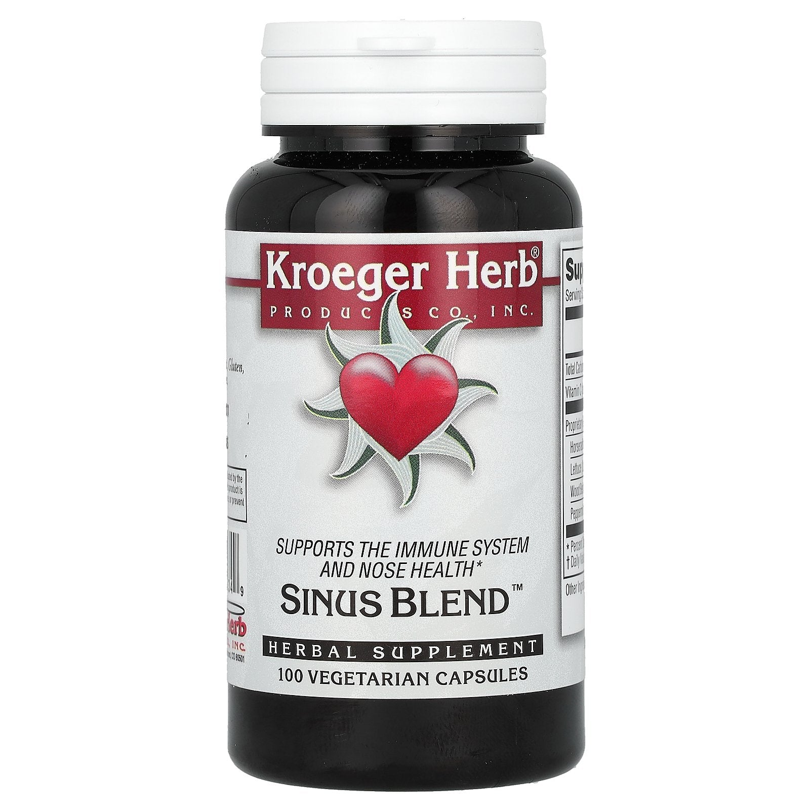 Kroeger Herb Co, Sinus Blend, 100 Vegetarian Capsules