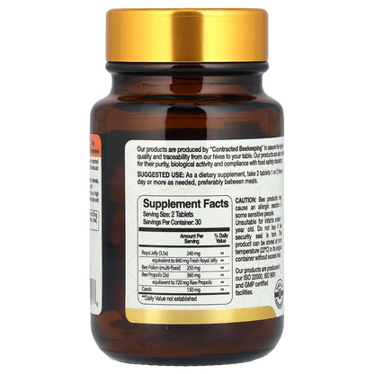 Bee & You, Royal Jelly Bee Pollen Propolis , 60 Tablets