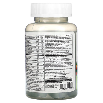 KAL, Enhanced Energy®, Whole Food Multivitamin, 90 VegTabs