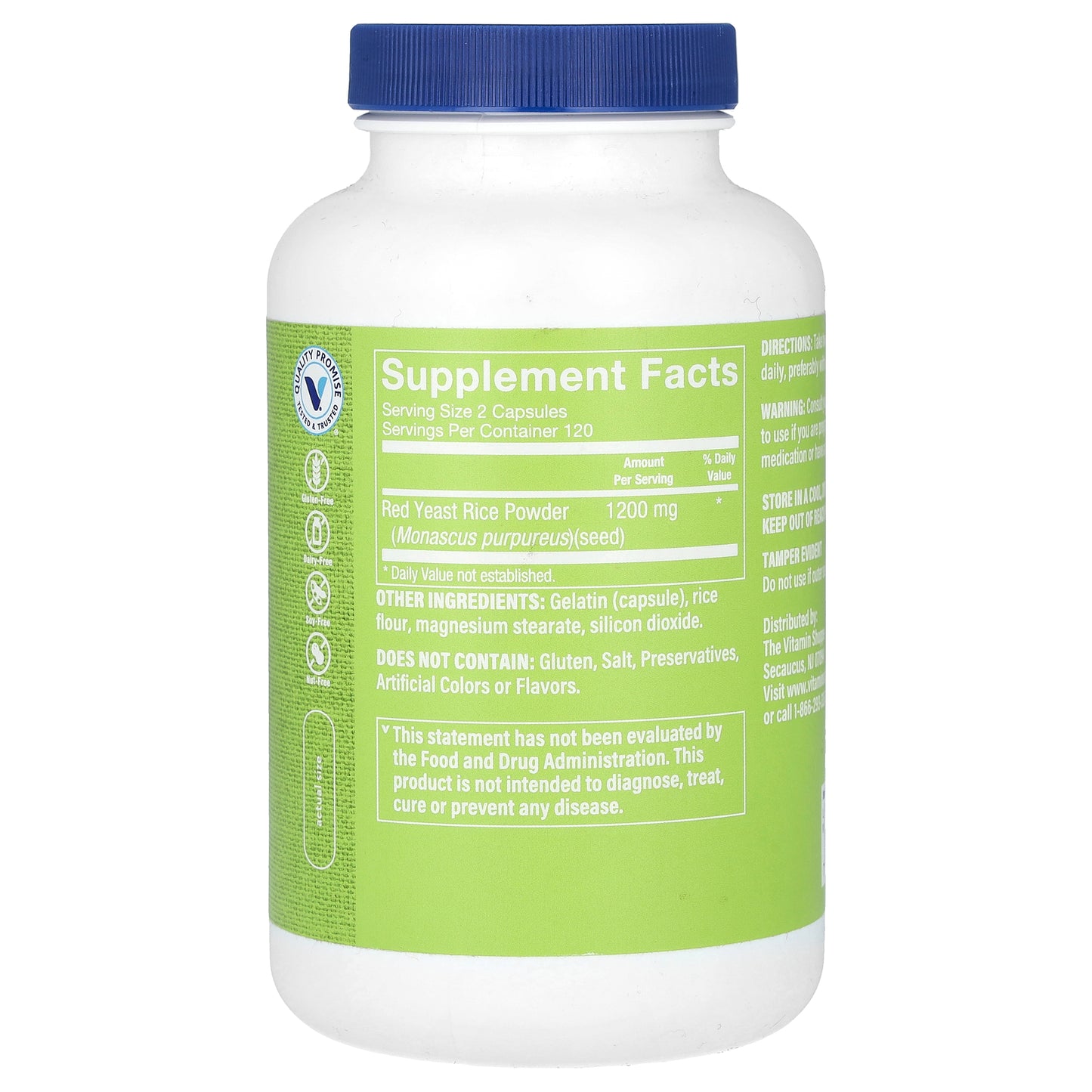 The Vitamin Shoppe, Red Yeast Rice, 240 Capsules (600 mg per Capsule)