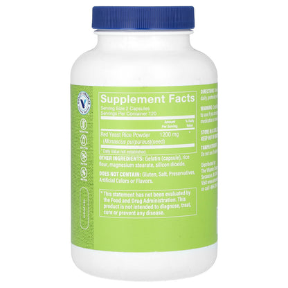 The Vitamin Shoppe, Red Yeast Rice, 240 Capsules (600 mg per Capsule)