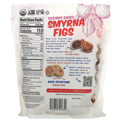 Made in Nature, Organic Dried Smyrna Figs, Sun-Dried, Unsulfured, 1 lb (454 g)