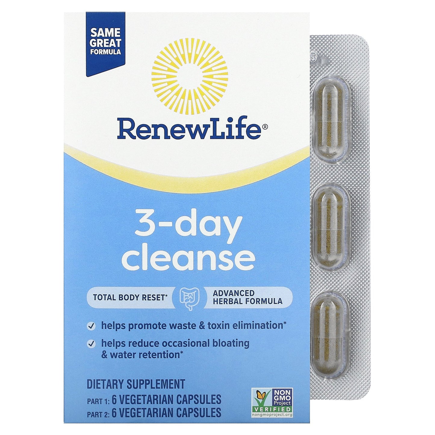 Renew Life, 3-Day Cleanse , 12 Vegetarian Capsules