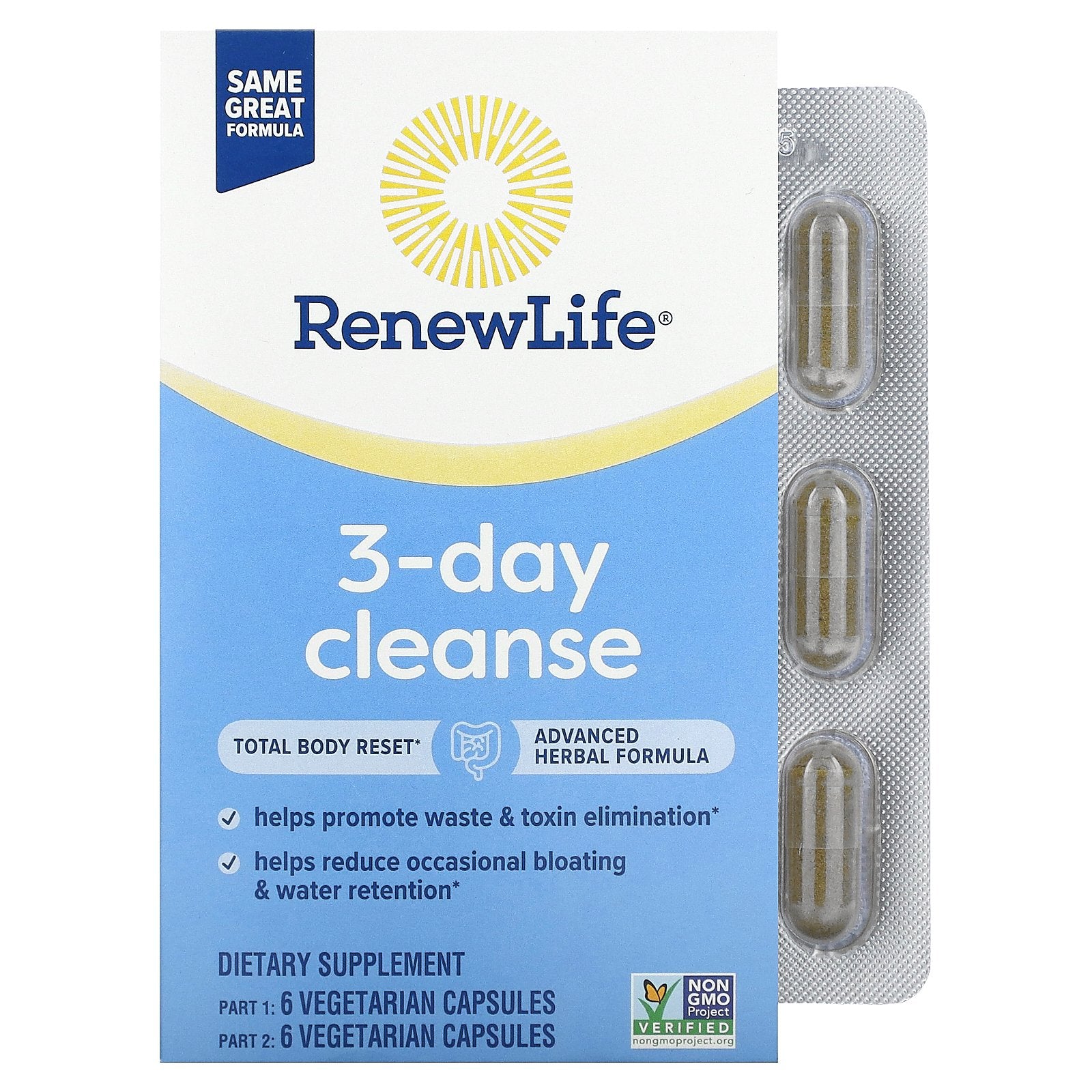Renew Life, 3-Day Cleanse , 12 Vegetarian Capsules