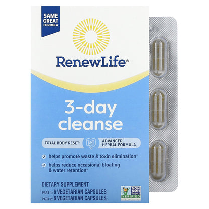 Renew Life, 3-Day Cleanse , 12 Vegetarian Capsules