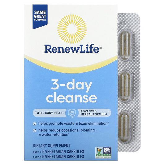 Renew Life, 3-Day Cleanse , 12 Vegetarian Capsules