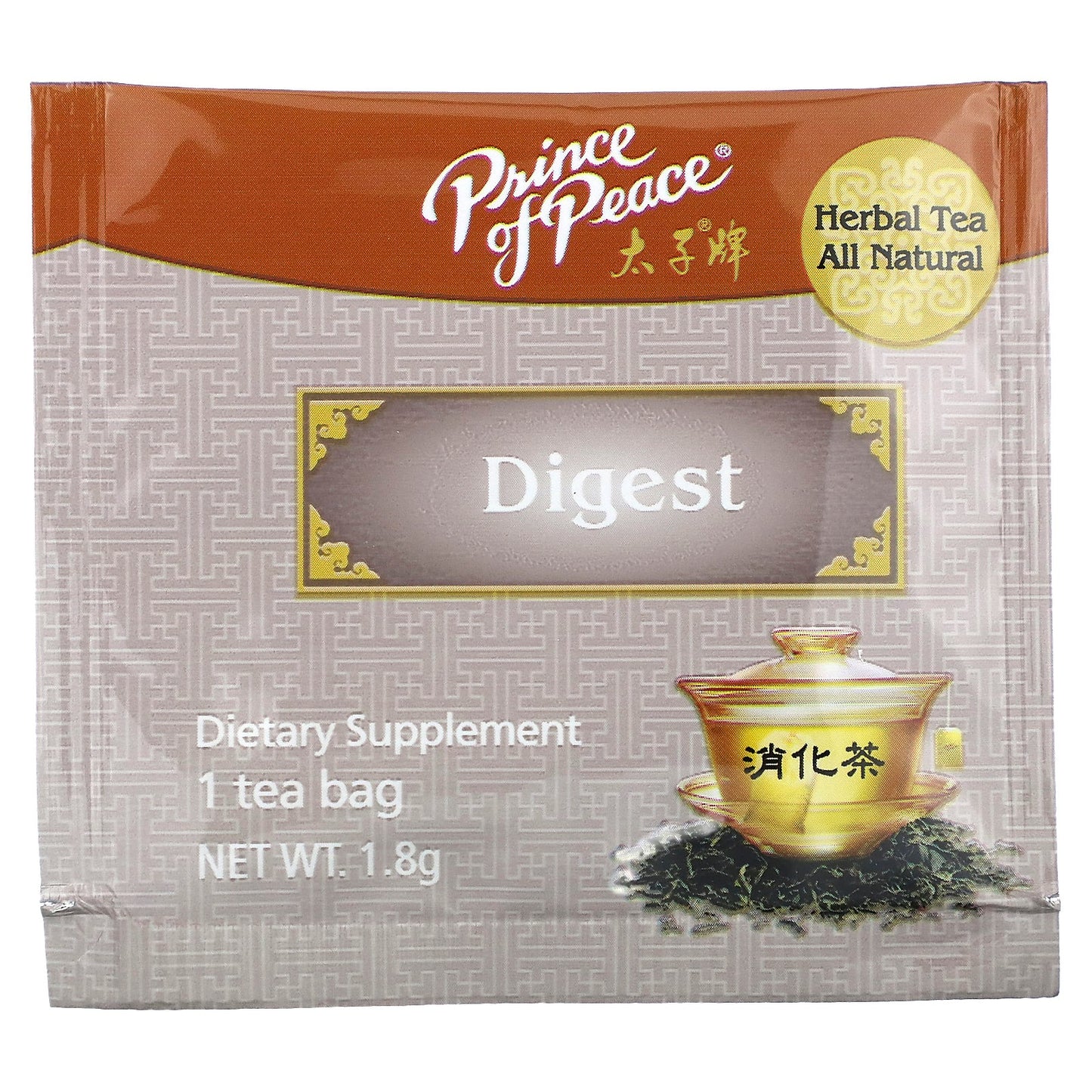 Prince of Peace, Herbal Tea, Digest, 18 Tea Bags, 1.14 oz (32.4 g)