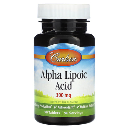 Carlson, Alpha Lipoic Acid, 300 mg, 90 Tablets