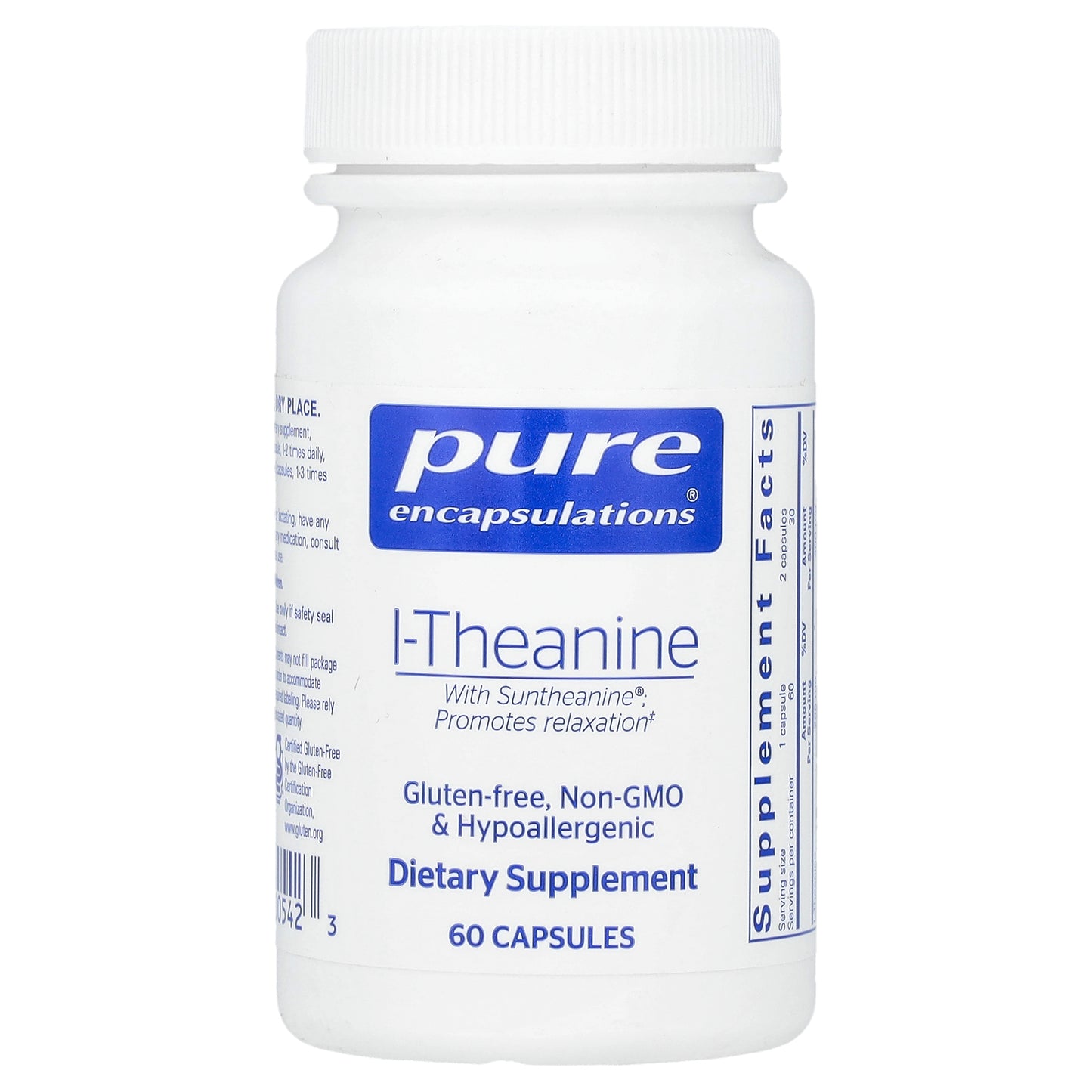 Pure Encapsulations, l-Theanine, 60 Capsules