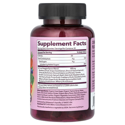 LifeSeasons, Fruit & Veggie Gummy, Berry Lemon, 60 Gummies