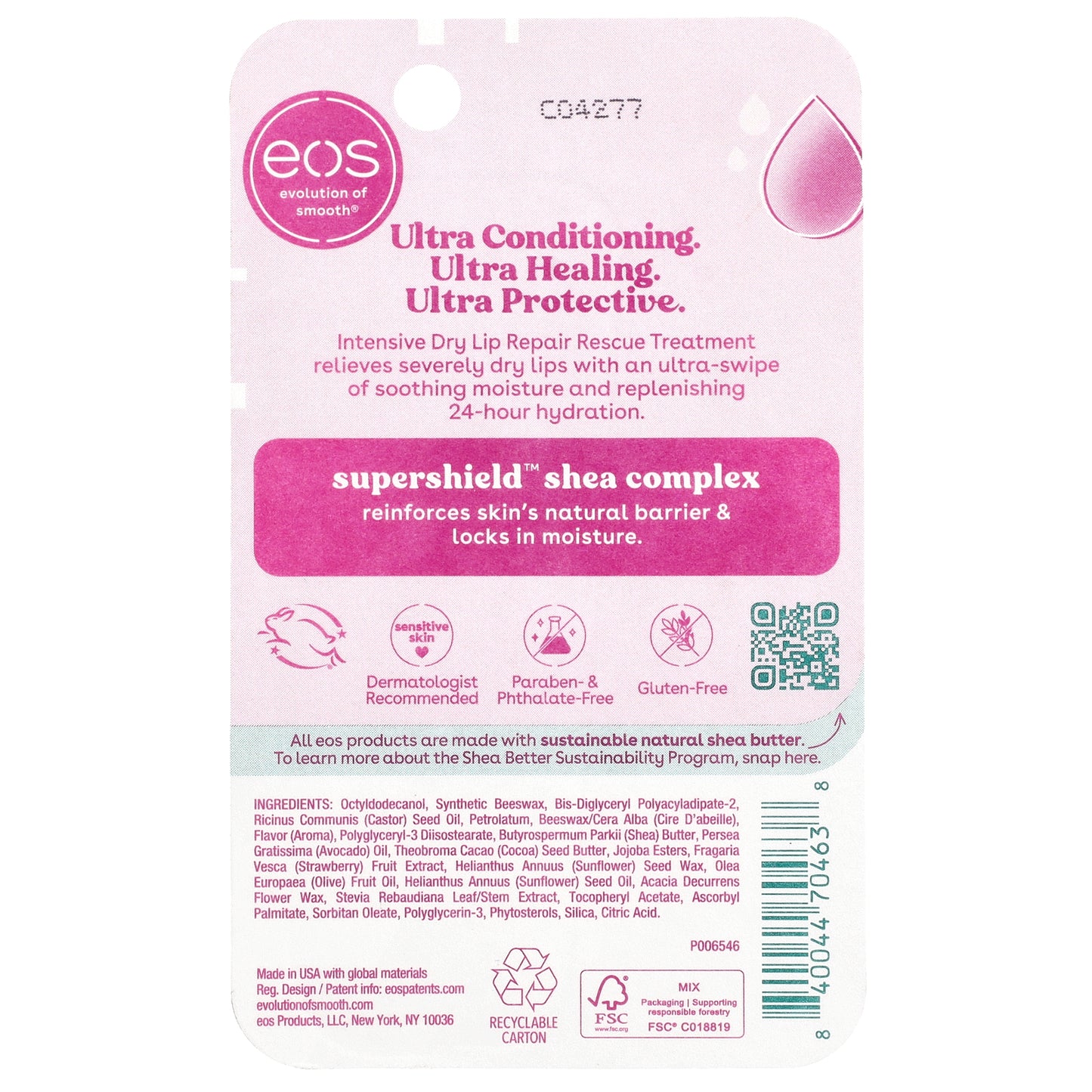 EOS, Intensive Dry Lip Repair, Rescue Treatment, 0.35 fl oz (10 ml)