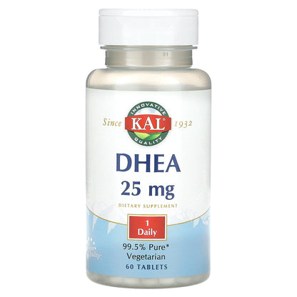 KAL, DHEA, 25 mg, 60 Tablets