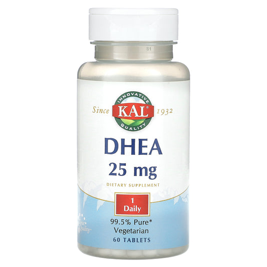 KAL, DHEA, 25 mg, 60 Tablets
