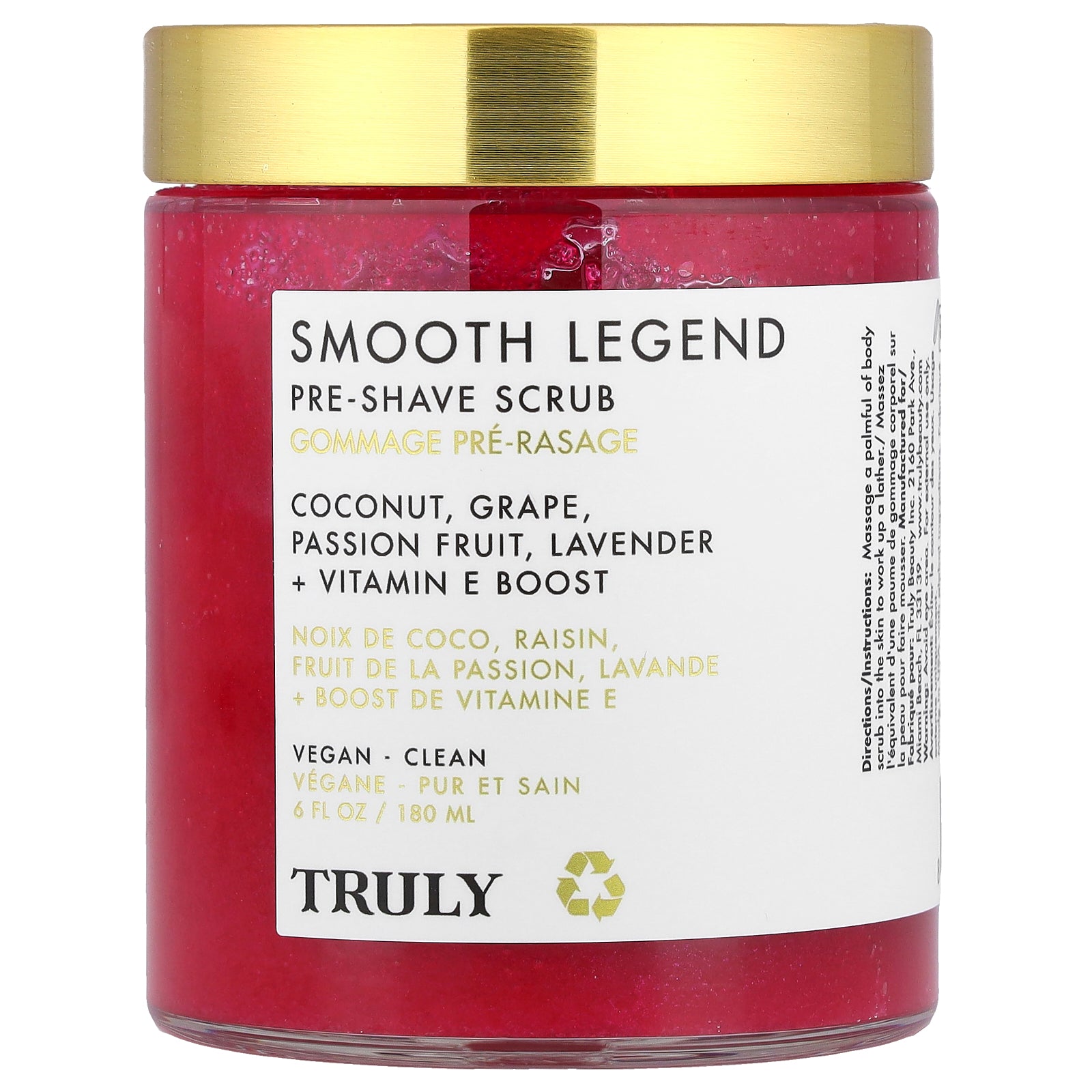 Truly Beauty, Smooth Legend Pre-Shave Scrub, 6 fl oz (180 ml)