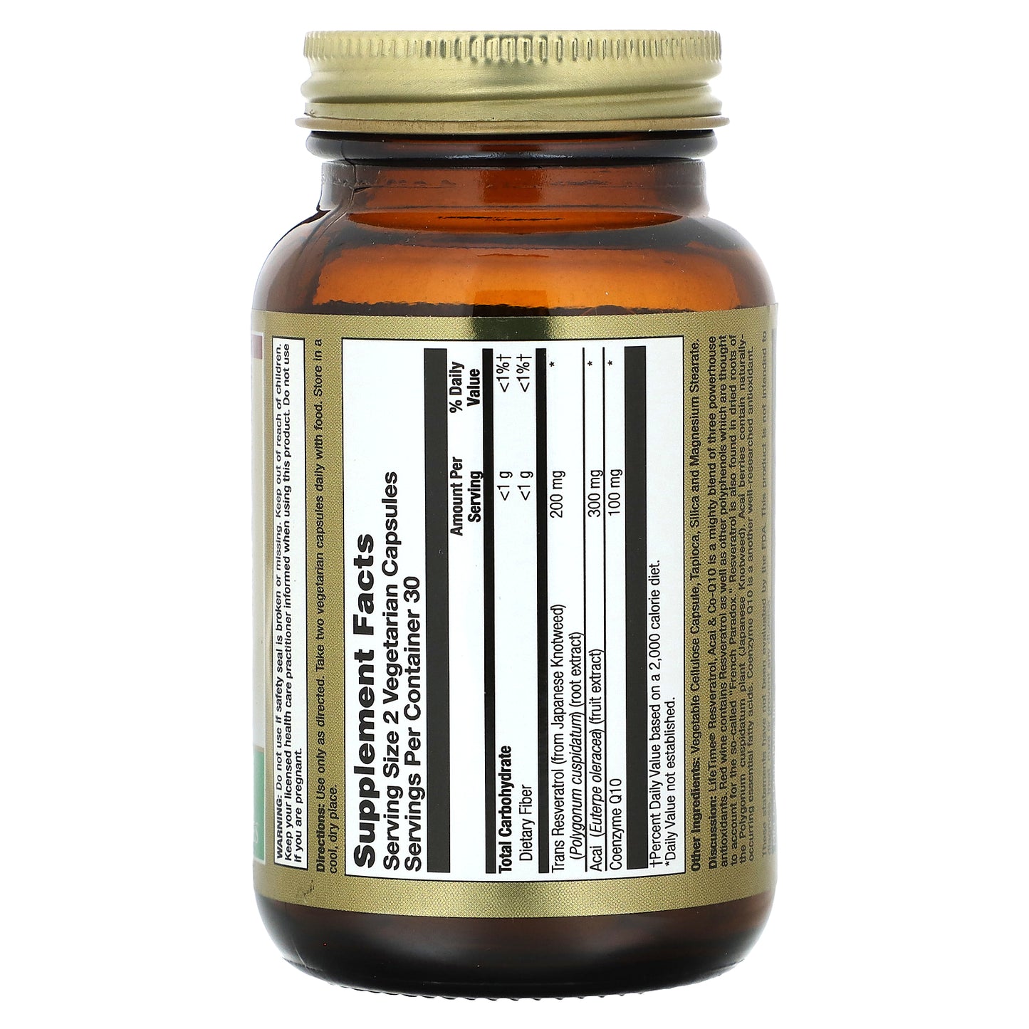 LifeTime Vitamins, Resveratrol Acai & Co-Q10, 60 Vegetarian Capsules