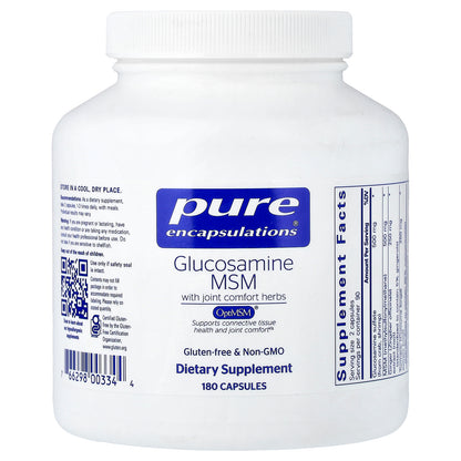 Pure Encapsulations, Glucosamine MSM with Joint Comfort Herbs, 180 Capsules