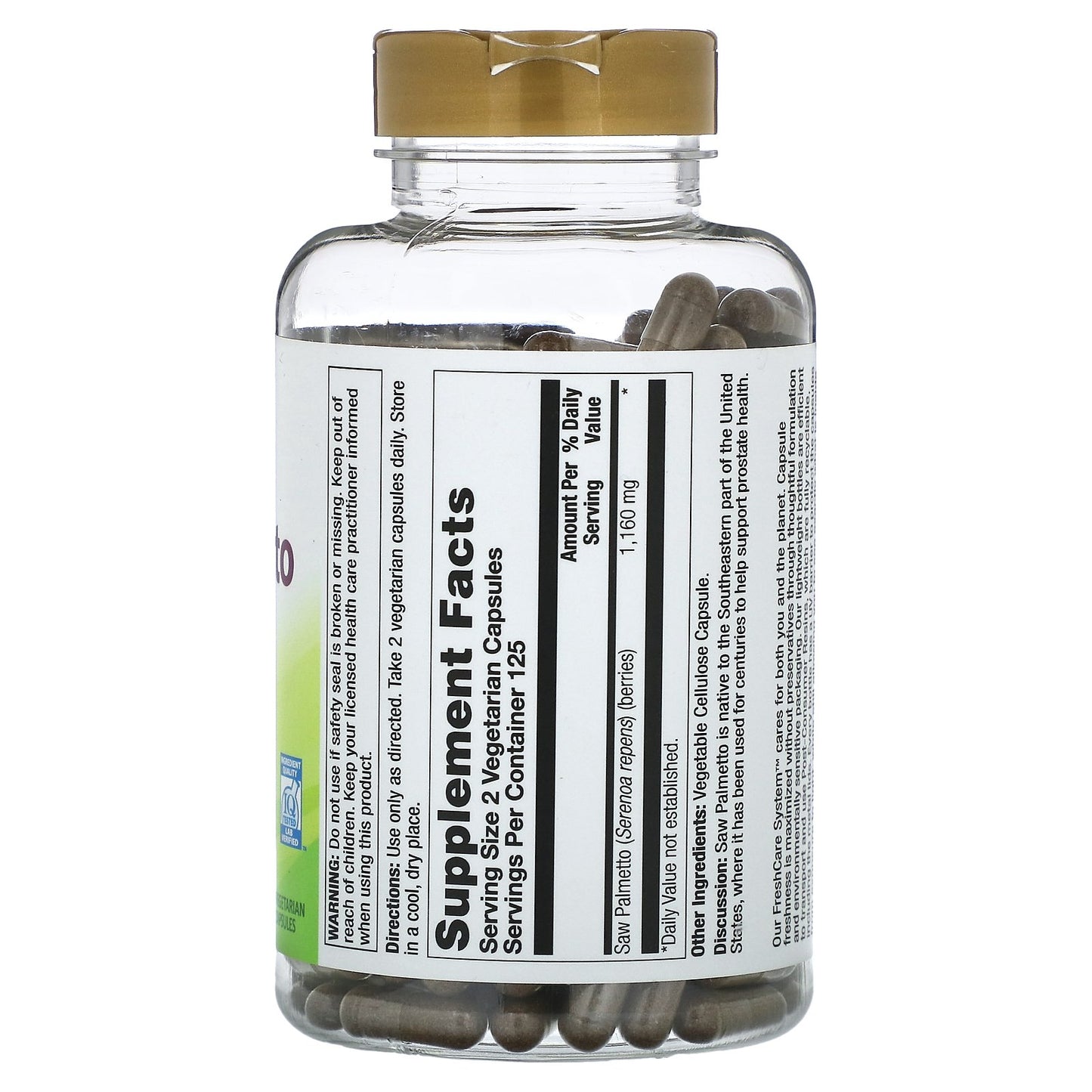 Nature's Life, Saw Palmetto Berries, 250 Vegetarian Capsules (580 mg per Capsule)