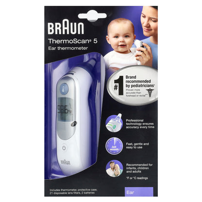 Braun, ThermoScan 5, Ear Thermometer , 25 Piece Kit