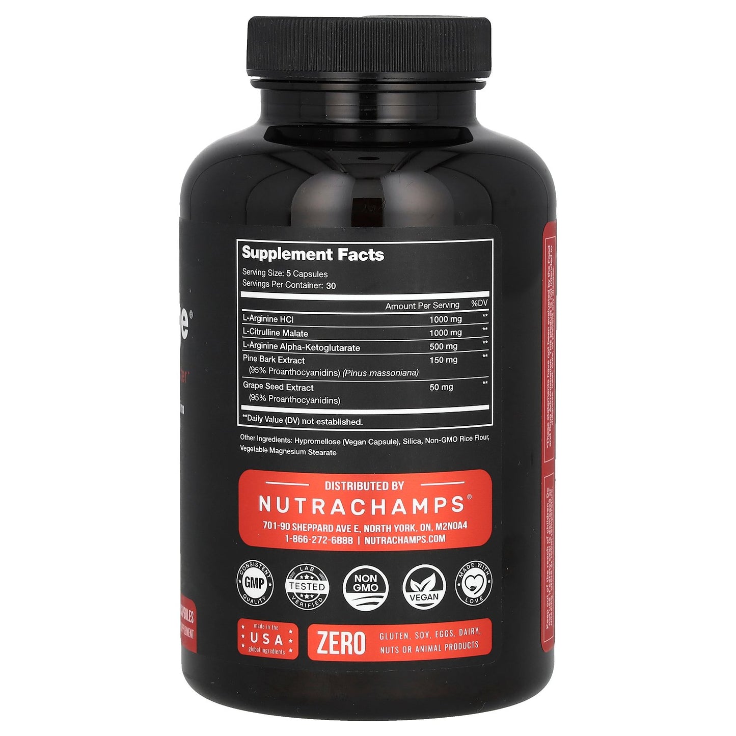 NutraChamps, Nitric Charge, 150 Vegan Capsules