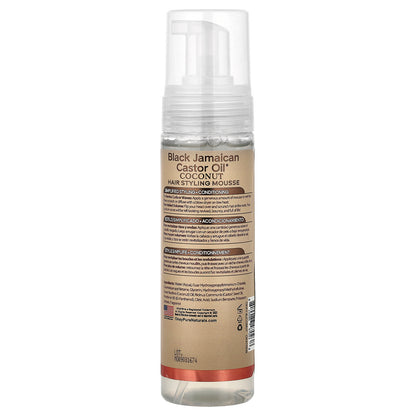 Okay Pure Naturals, Black Jamaican Castor Oil®, Hair Styling Mousse, Flexible Hold, For Dry & Damaged Curls, Coconut, 7.5 oz (221 ml)