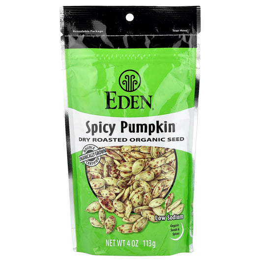 Eden Foods, Organic Spicy Pumpkin Seeds, Dry Roasted, 4 oz (113 g)