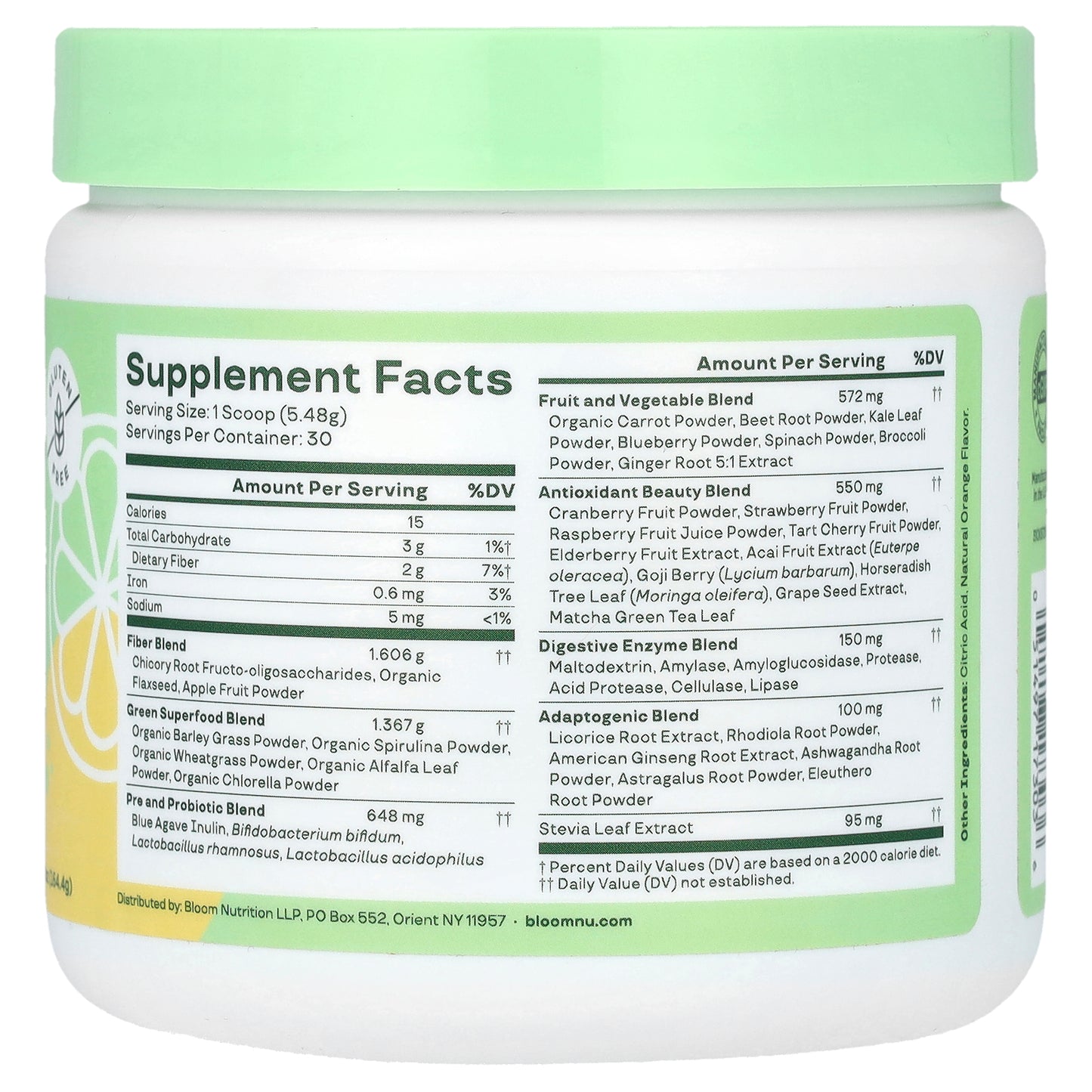 Bloom, Greens & Superfoods, Citrus, 5.8 oz (164.4 g)