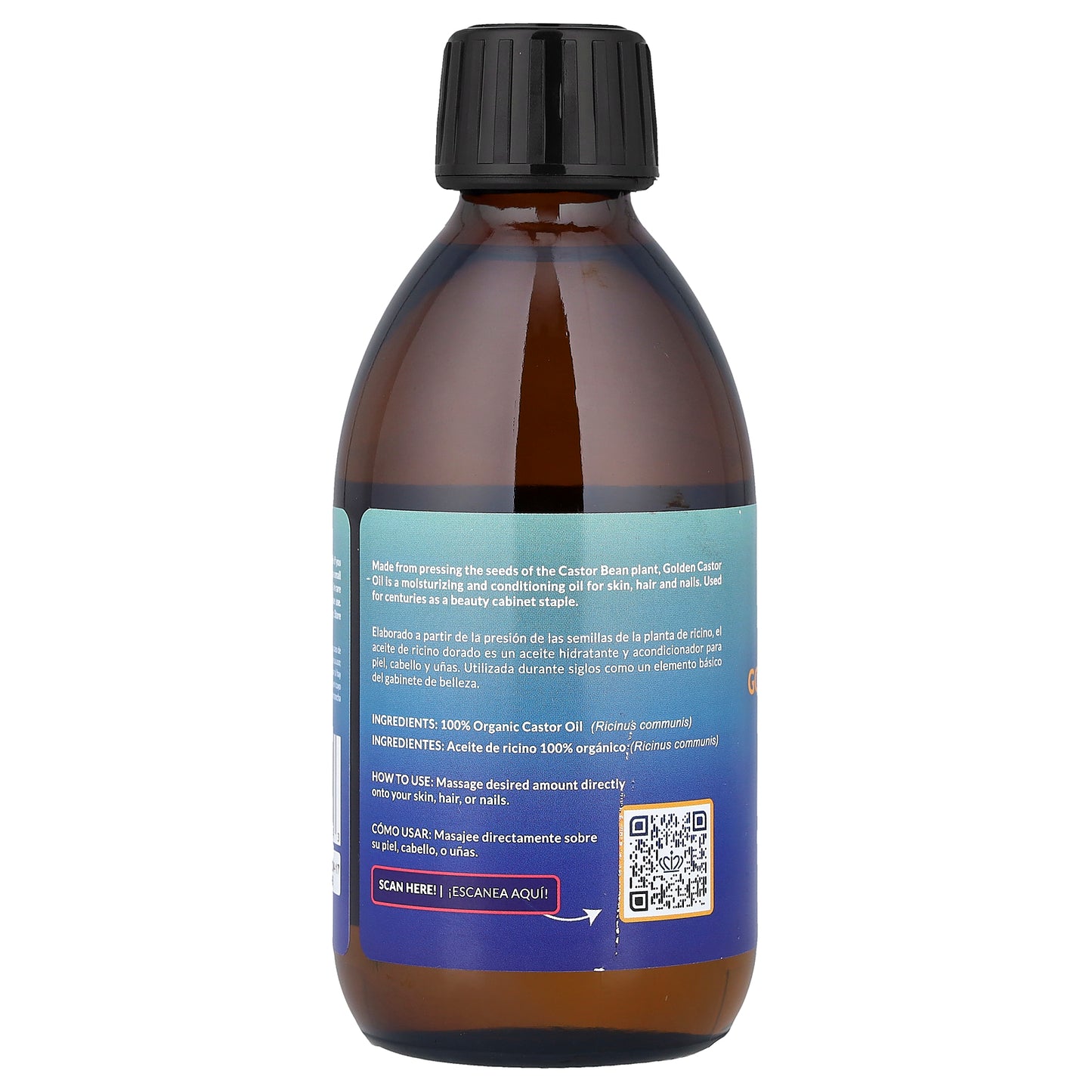 Queen of the Thrones, Organic Golden Castor Oil, Cold-Pressed, 8.45 fl oz (250 ml)