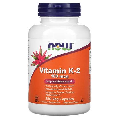 NOW Foods, Vitamin K-2, 250 Veg Capsules