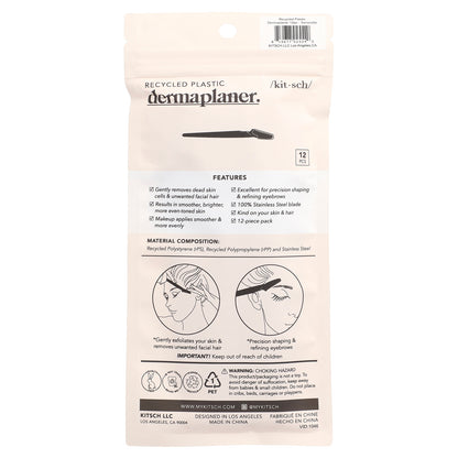 Kitsch, Recycled Plastic Dermaplaner, Terracotta, 12 Pieces