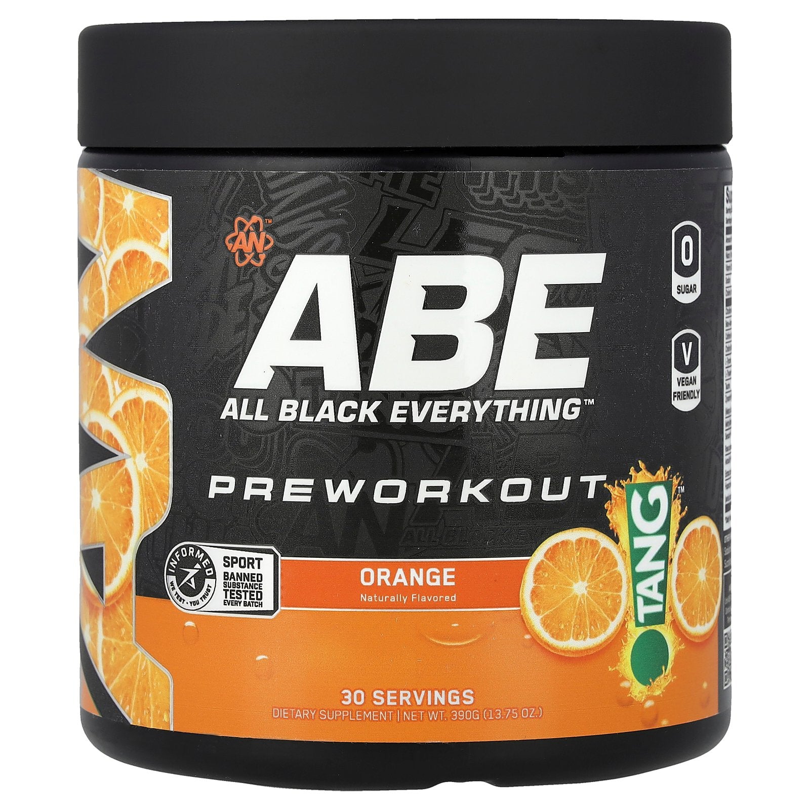 AN Supps, ABE Pre-Workout, Tang™, Orange , 13.75 oz (390 g)