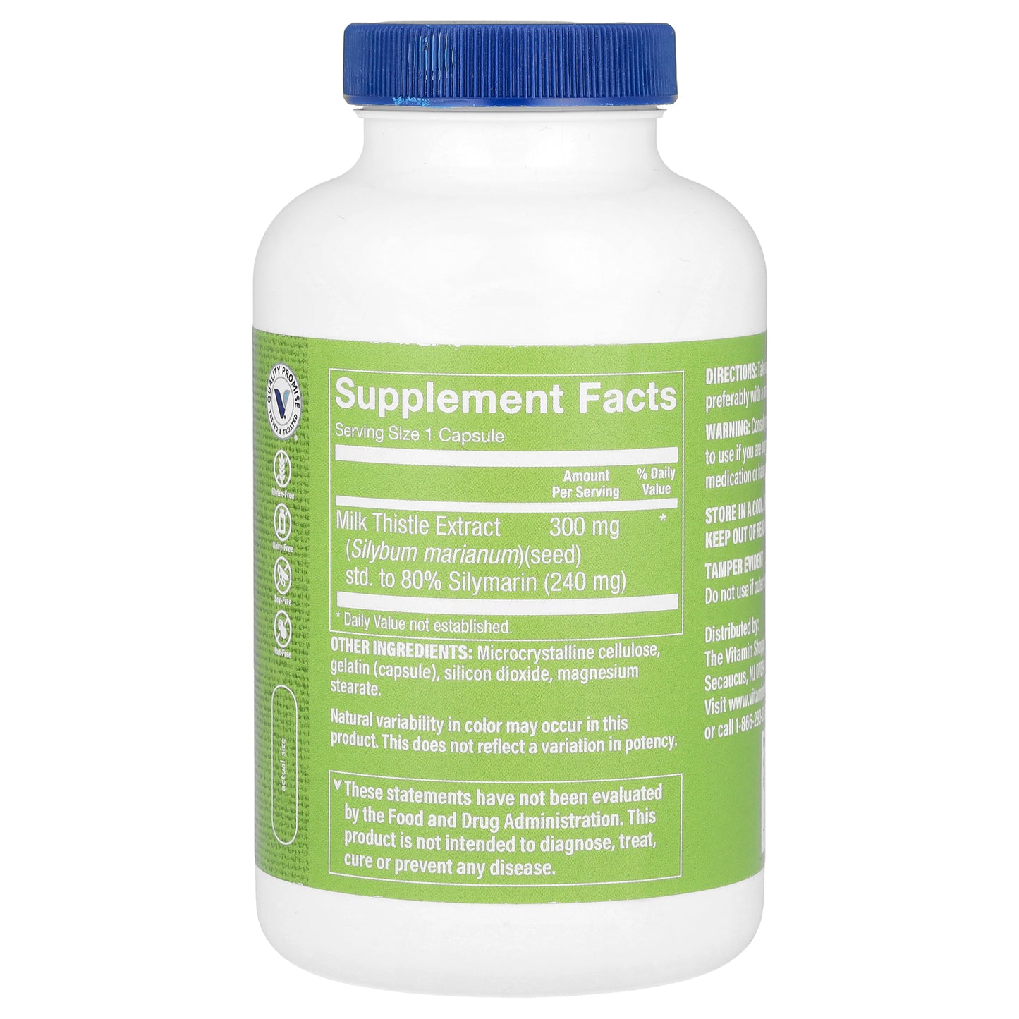 The Vitamin Shoppe, Milk Thistle Extract, 300 mg, 200 Capsules