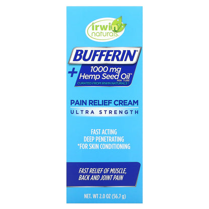 Bufferin, Pain Relief Cream, Ultra Strength, 2 oz (56.7 g)